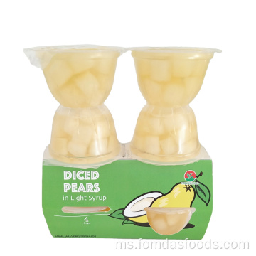 4oz Snow Pear dalam Jus dalam Cawan Plastik
